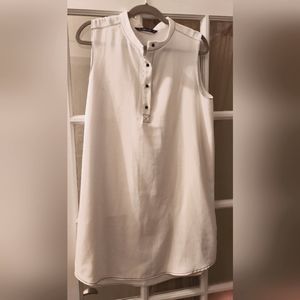 Zara blk/w/ contrast stitch white dress Sz12